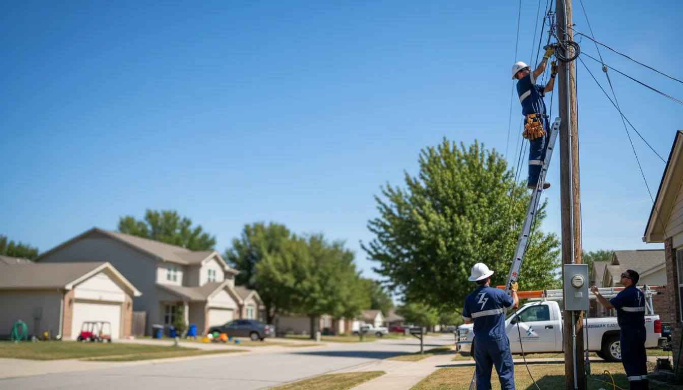 Residential electrician providing installation services in Poth, TX